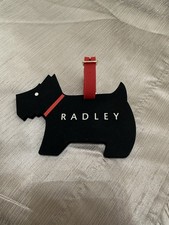 Radley Heritage Black Dog Luggage Tag 13cm X 10cm In