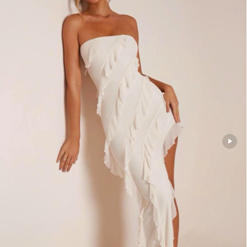 Polly white strapless - white,