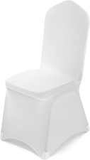 White Chair Covers For Auction Washable Slipcovers Polyester Set of 50