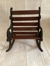 Garden Rocking Chair/ Bench For Doll /teddy bear Cast Iron 