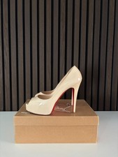 Christian Louboutin Very Prive 120 Patent Leather Bone UK 4.5