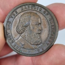 Antique bronze medal william - antique,