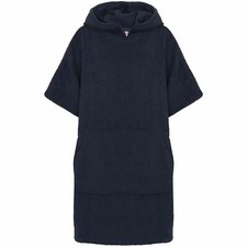 Adults Ladies Gents Mens Navy Towel Poncho Bathrobe Soft Beach Bath Swim Robe