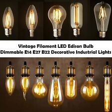 Vintage Edison LED Bulb - Dimmable B22/E27 Filament Light for Industrial Decor