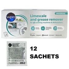 HOTPOINT WASHING MACHINE LIMESCALE DESCALER DETERGENT REMOVER 12 X 3 IN 1 SACHET
