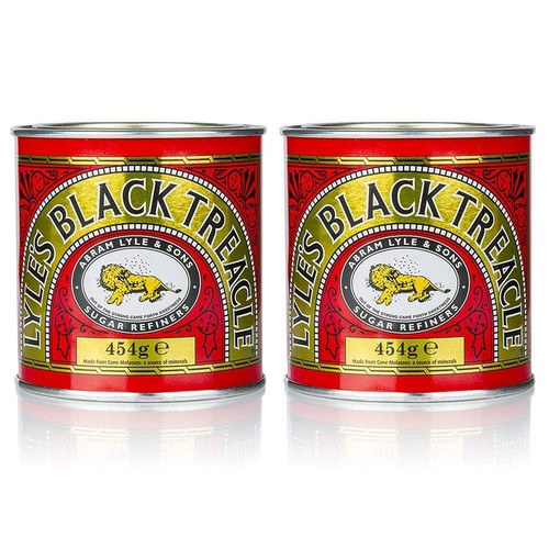 Lyle black treacle syrup tin - treacle,