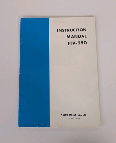 Yaesu ftv 250 instruction - ftv-250,