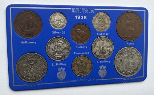 1938 vintage british coin - coin, gift