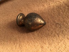 vintage brass or brass lustre finial, acorn, spike, knob