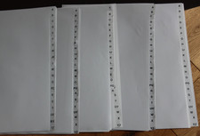 5 x A TO Z File Divider insert subject grey plastic effect in  black A4 file