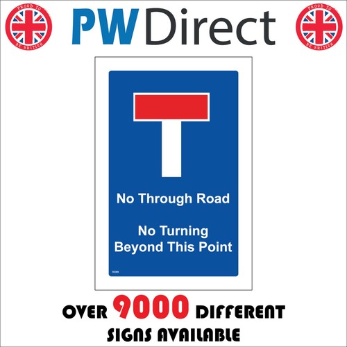 Sign through road - road, no