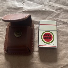 Penguin Japan Lucky Strike No 111957 Cigarette Lighter With Case ..See Photos