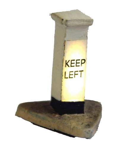Keep left bollard lights - left, up