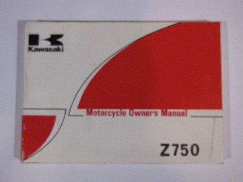 Kawasaki z750 z750l1 owner - z750, owner's