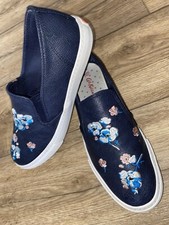 ladies cath kidston Leather Slip On Shoes Uk 5/eu 38 Navy Blue 