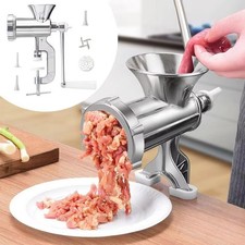 Manual Meat Grinder Heavy Duty Cast Iron Meat Grinder & Steel Table Clamp