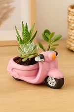 Mini Pink Scooter Planter Pot