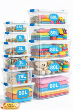 Clear plastic storage box - storage,