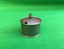 VINTAGE SILVER PLATED MUSTARD POT BLUE LINER ( aj t2 )