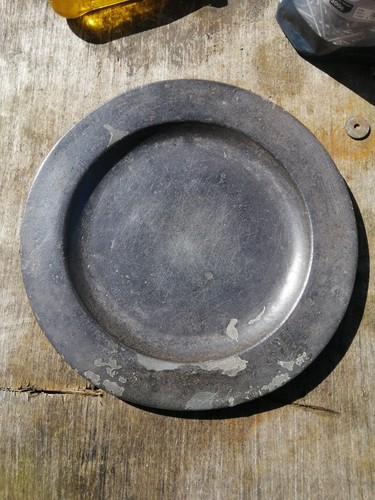 Pewter plate touch marked - touch,