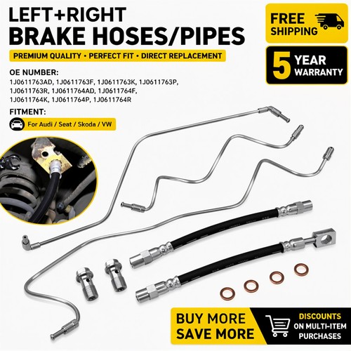 Rear brake hose metal - rear,