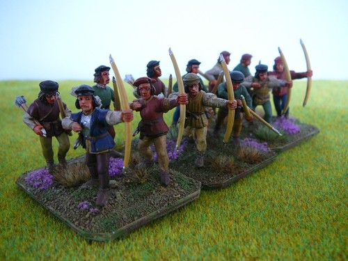 28mm medieval bowmen unit