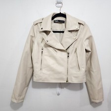 ZARA Women's Faux Leather Zip