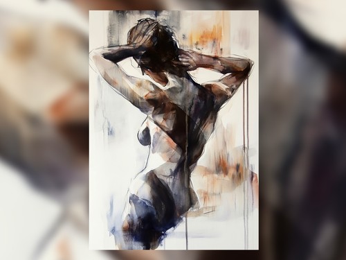 Sensual nude study print - sensual,