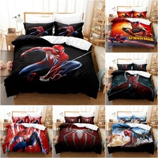 New Spider-man Boy Bedding Set Quilt Duvet Cover Single Double King 2/3 PCS Gift