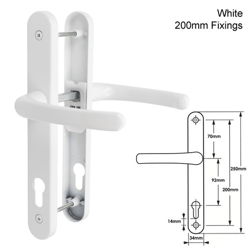 Upvc door handle pair sprung - pair,