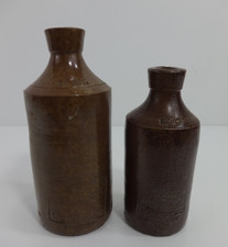Antique ink bottle pair j - antique,