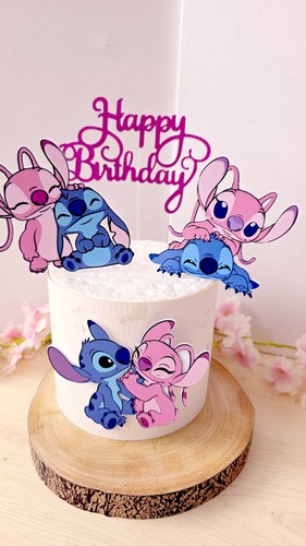 Stitch and angel cake topper - and,