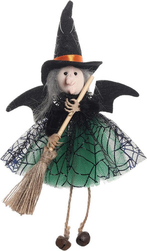 Witch doll hangable - witch, 9.4"