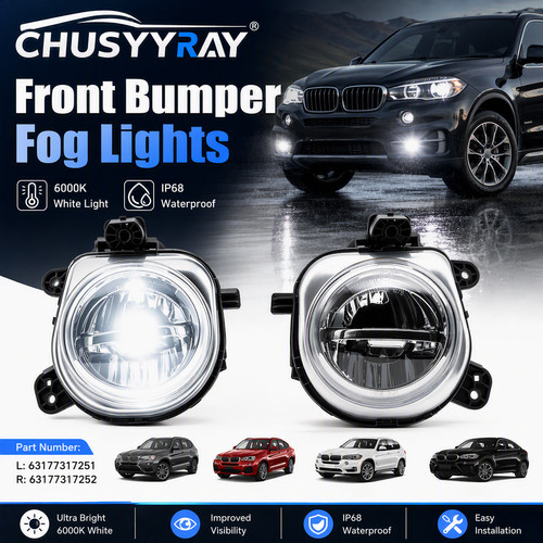 Pair led front fog lights - fog,