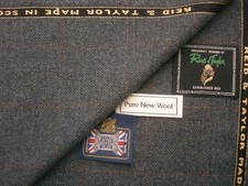 Reid & Taylor WOOL (Woollen) PLAID JACKETING FABRIC = MADE IN SCOTLAND = 2.0 m.