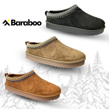 Womens Mule Slippers Warm Slip On Fur Lined Comfort Winter Ladies Shoes Outdoor