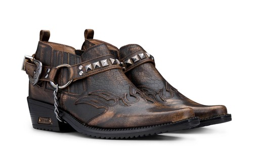 Mens leather cowboy shoes - leather,