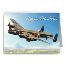 Lancaster bomber birthday card - lancaster,