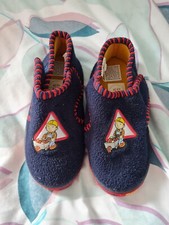 Boys BHS Bob The Builder Navy Slippers Size 11