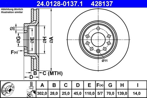 Brake disc for - for, chevrolet