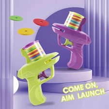 Foam Disc Launcher Handheld Shooter Outdoor Backyard Game Toy for Kids Gift