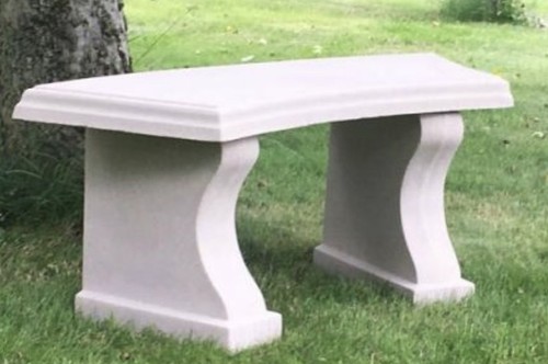 Curved cast stone - stone, garden