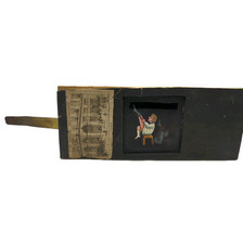 1800s French Magic Lantern Slide Public figure Falls Au Paradis Des Enfants 