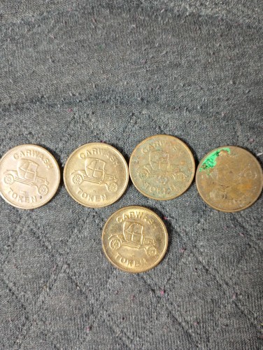 Vintage car wash tokens no - car,