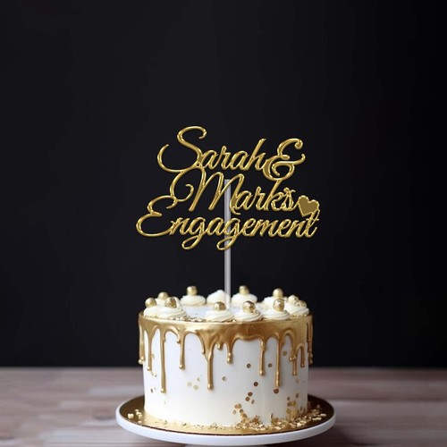 Custom engagement cake - custom,