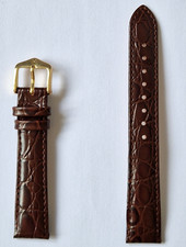 Hirsch  Crocograin  Leather Watch Strap Medium Length