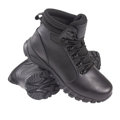 Mens black leather trainers - black,