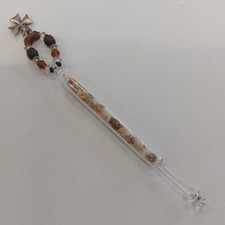 Vintage Glass Lace Bobbin with Shells from Malta