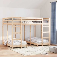 3-in-1 Triple Bunk Beds Solid