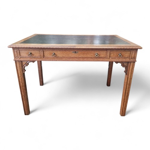 Victorian oak writing table - victorian,